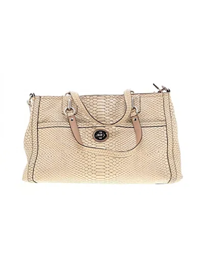 Pre-owned Coach Factory Leather Satchel In Yellow