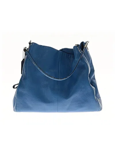 Pre-owned Coach Factory Leather Shoulder Bag In Blue
