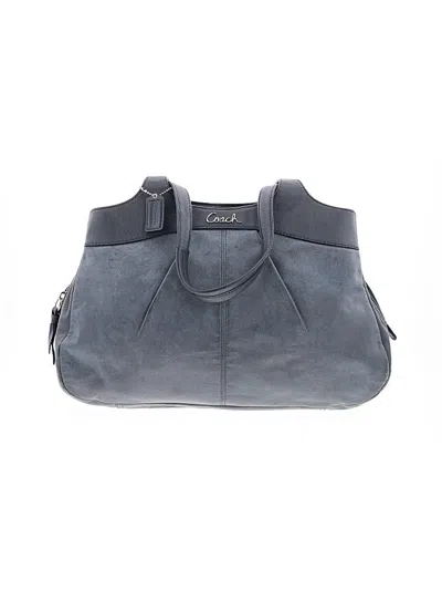 Pre-owned Coach Factory Leather Shoulder Bag In Blue