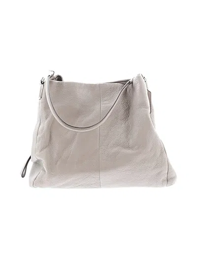 Pre-owned Coach Factory Leather Shoulder Bag In Gray