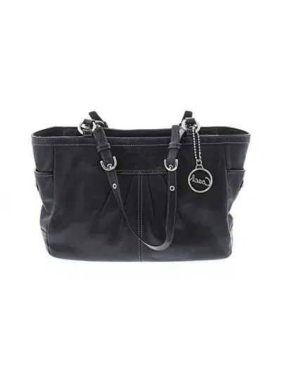 Pre-owned Coach Factory Leather Tote Bag In Black