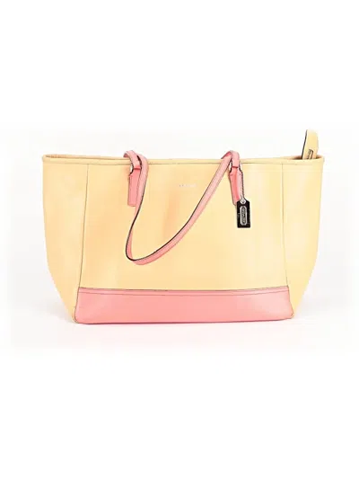 Pre-owned Coach Factory Leather Tote Bag In Orange