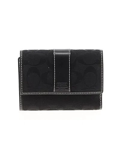 Pre-owned Coach Factory Wallet In Black