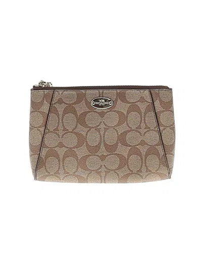 Pre-owned Coach Factory Wristlet In Brown