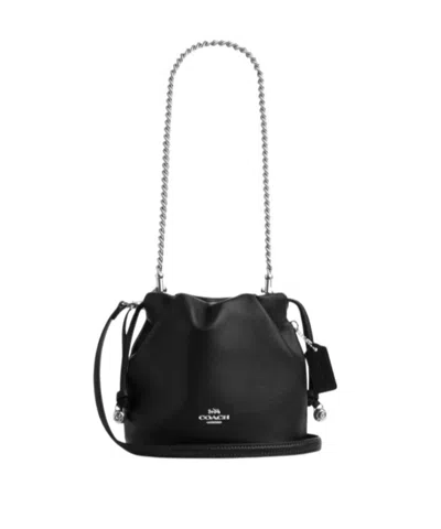 Coach Faye Mini Pleated Shoulder Bag In Black