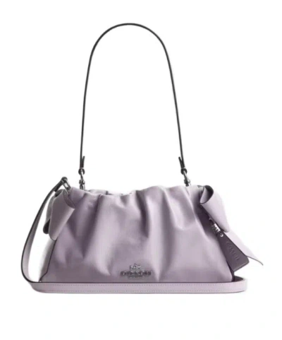 Coach Faye Shoulder Bag With Bows In Purple