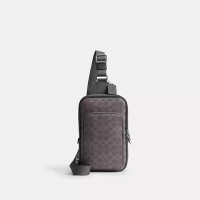 Coach Felix Sling Bag In Signature Canvas In Gray