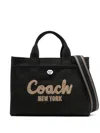 Coach Field Logo-appliqué Tote Bag In Black