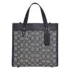 Coach Field Tote 22 Tote Bag -  - Navy - Jacquard In Blue