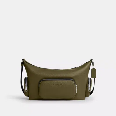 Coach Finn Crossbody Bag With Pockets In Green