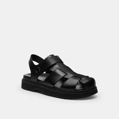 Coach Fisherman Sandal In Black