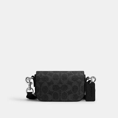 Coach Flap Crossbody Bag In Signature Canvas In Pattern