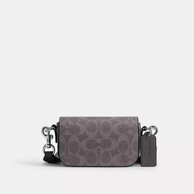 Coach Flap Crossbody Bag In Signature Canvas In Multi
