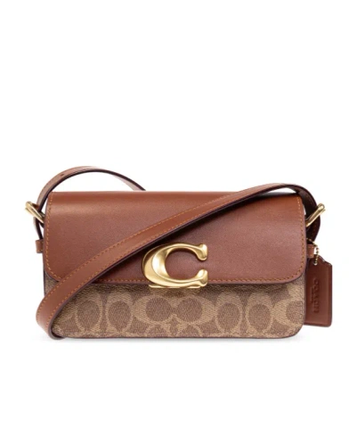 Coach Flap Shoulder Bag In Brown