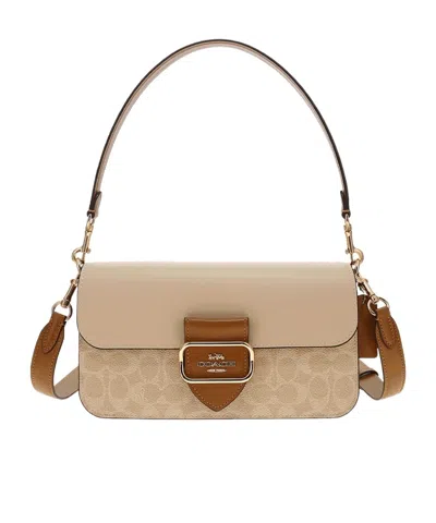 Coach Flap Shoulder Bag In Brown