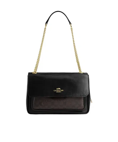 Coach Flap Shoulder Bag In Brown