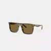 Coach Flat Top Square Sunglasses In Green
