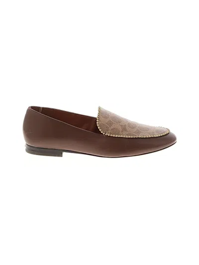 Pre-owned Coach Flats In Brown