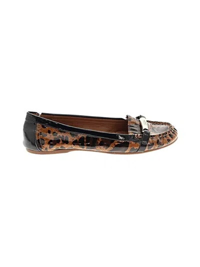 Pre-owned Coach Flats In Brown