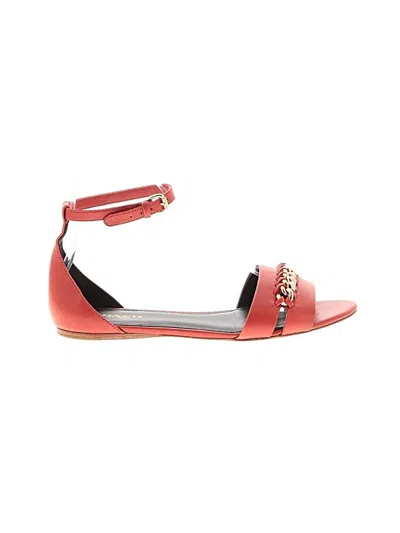 Pre-owned Coach Flats In Orange