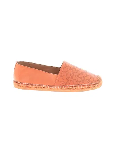 Pre-owned Coach Flats In Orange