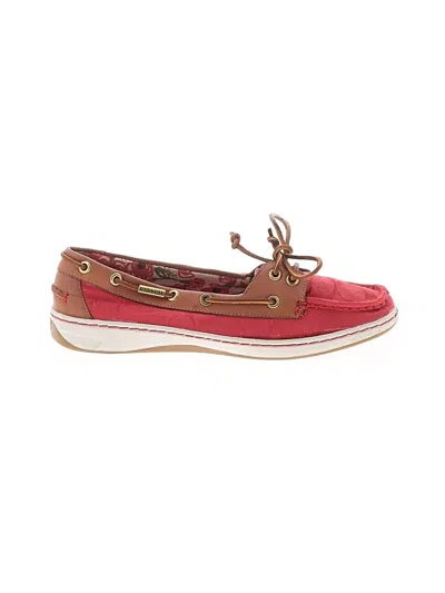 Pre-owned Coach Flats In Red