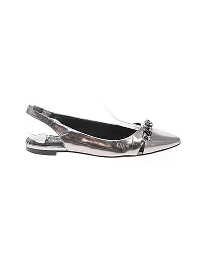 Pre-owned Coach Flats In Silver