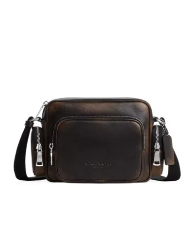 Coach Fletcher Crossbody Bag In Loved Leather In Brown