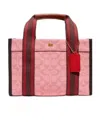 Coach Flip 27 Monogram Tote Bag In Pink