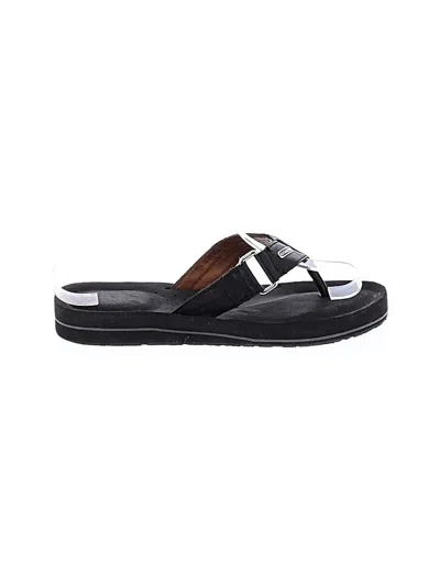 Pre-owned Coach Flip Flops In Black