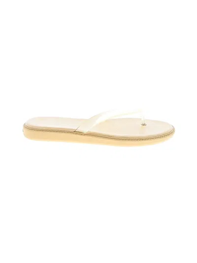 Pre-owned Coach Flip Flops In Ivory