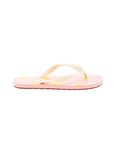 Pre-owned Coach Flip Flops In Pink