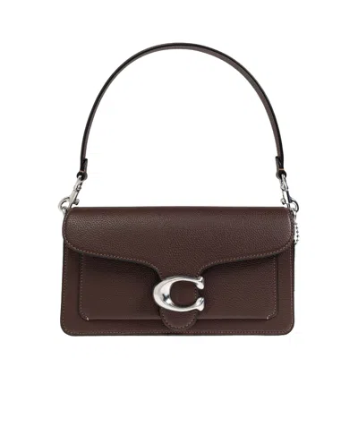 Coach Tabby 26 Logo Plaque Shoulder Bag In Brown