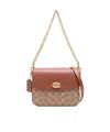Coach Flip Shoulder Bag In Brown