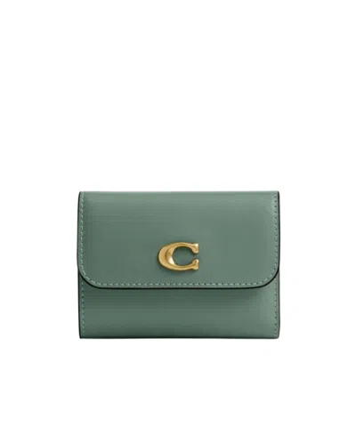 Coach Flip Wallet In Green