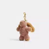 Coach Floppy Bunny Plushie Bag Charm In Shearling