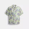 Coach Floral Camp Shirt In Purple