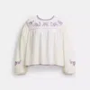 Coach Floral Embroidered Blouse