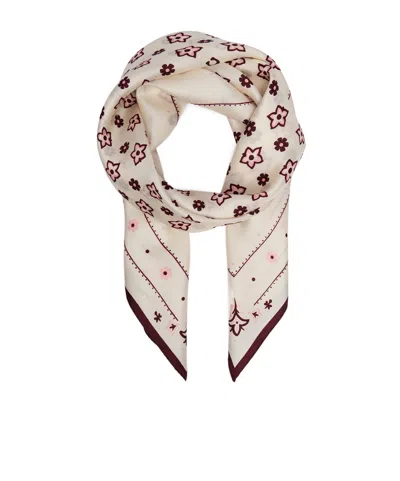 Coach Floral Patterned Silk Scarf In Multi