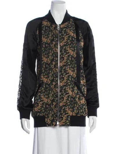 Pre-owned Coach Floral Print Bomber Jacket In Multi