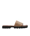 Coach Florence Leather Sandals In Black