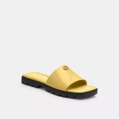 Coach Florence Sandal In Yellow