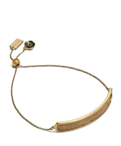Coach Flower Bracelet In Golden