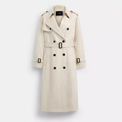 Coach Fluid Trench Coat In Sand