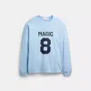 Coach Football Long Sleeve Relaxed T-shirt In Blue
