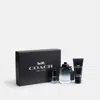 Coach For Men Eau De Toilette 3 Piece Gift Set In Black
