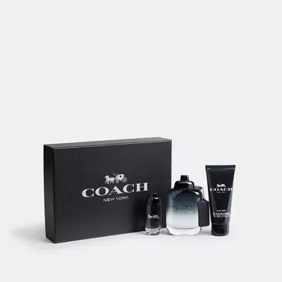 Coach For Men Eau De Toilette 3 Piece Gift Set In Black