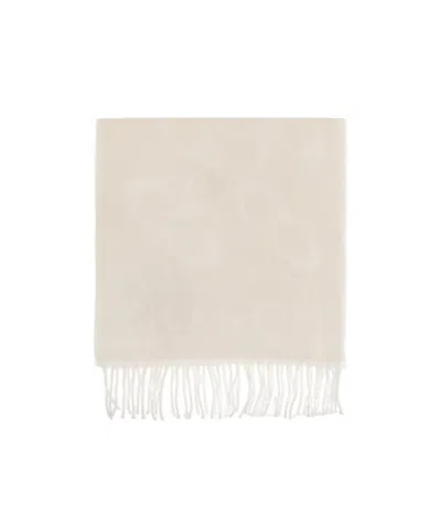 Coach Fringed Logo Scarf In Neutral