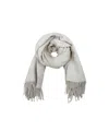 Coach Fringed Scarf In Gray