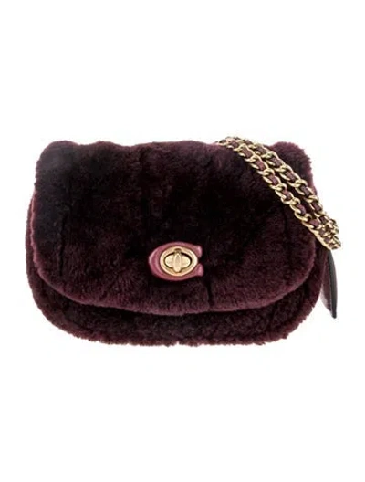 Pre-owned Coach Fur Crossbody Bag In Multi